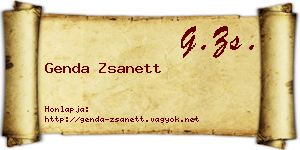 Genda Zsanett névjegykártya