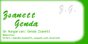 zsanett genda business card